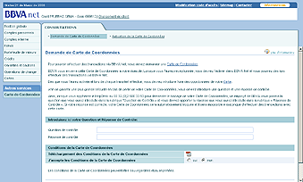 Cartes 
            bancaires. Consultations des opérations.
