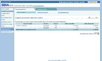 Comptes 
            personnels. Consultations