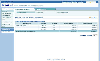 Accounts. Product 
            information